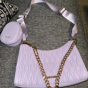 Aldo Lavender Quilted Women's Bag Set